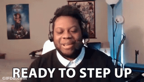 Man With Headphones Saying Ready To Step Up GIF