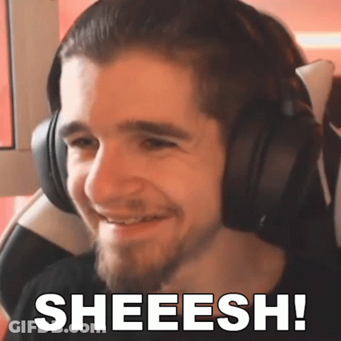 Man With Headphones Saying Sheeesh GIF