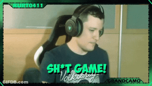 Man With Headphones Saying Shit Game GIF