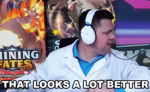 Man With Headphones Saying That Looks A Lot Better GIF