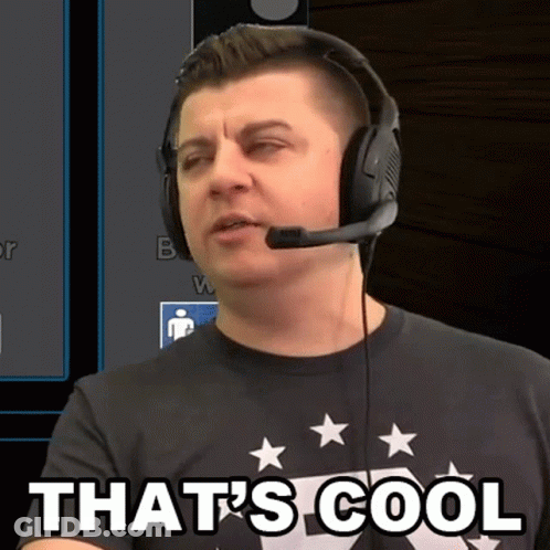 Man With Headphones Saying That's Cool GIF