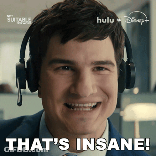 Man With Headphones Saying Thats Insane GIF