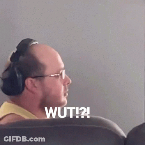 Man With Headphones Saying Wut GIF