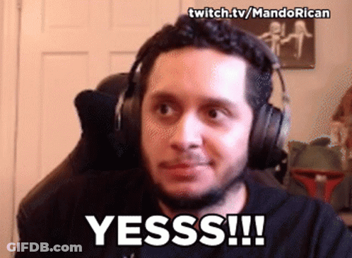 Man With Headphones Saying Yesss GIF