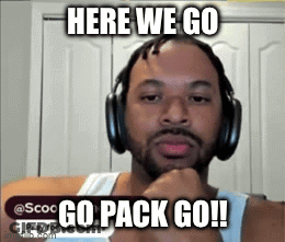 Man With Headphones Says Here We Go Go Pack Go GIF