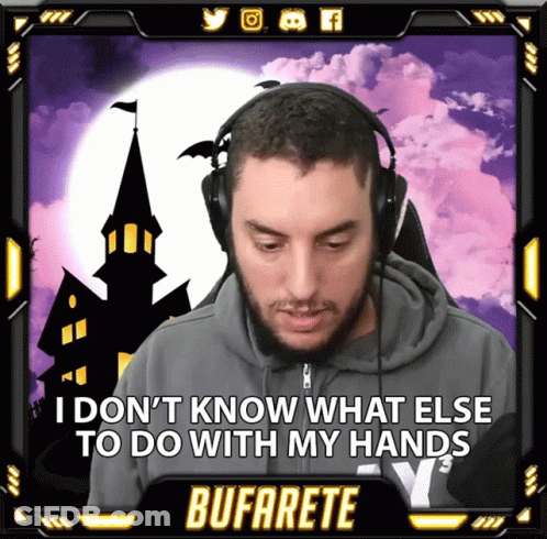 Man With Headphones Says I Don't Know What Else To Do With My Hands GIF