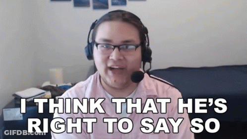 Man With Headphones Says I Think He's Right To Say So GIF