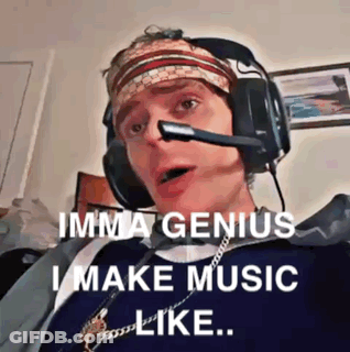 Man With Headphones Says Imma Genius I Make Music Like GIF