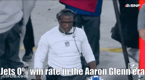 Man With Headphones Says Jets 0% Win Rate In Aaron Glenn Era GIF