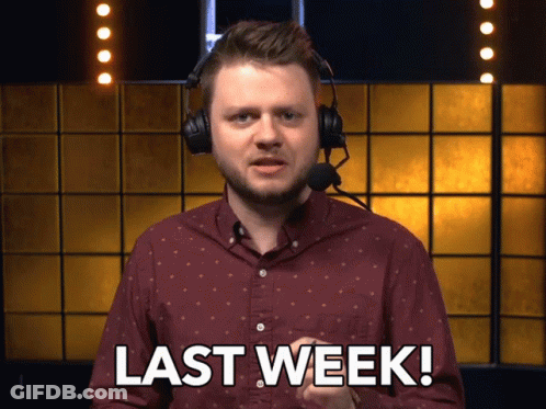 Man With Headphones Says Last Week GIF
