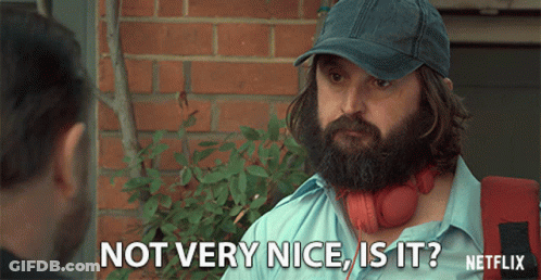 Man With Headphones Says Not Very Nice Is It Netflix GIF