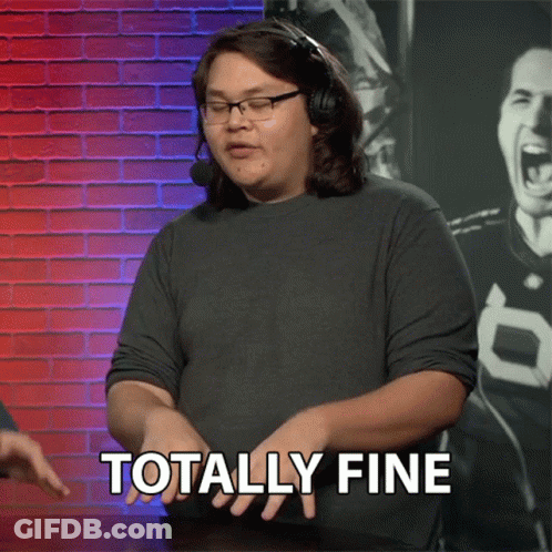 Man With Headphones Says Totally Fine GIF