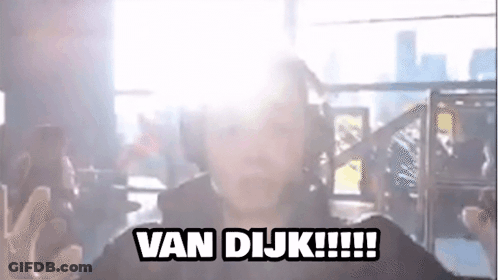 Man With Headphones Says Van Dijk !!! GIF