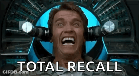 Man With Headphones Screaming Total Recall GIF