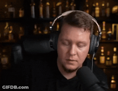 Man With Headphones Serious Look GIF