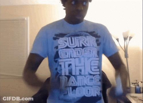 Man With Headphones Sitting At Computer GIF