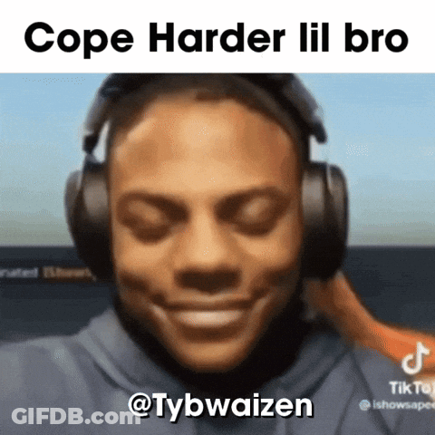 Man With Headphones Smiling Cope Harder Lil Bro GIF
