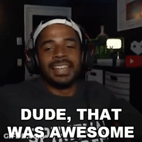 Man With Headphones Smiling Dude That Was Awesome GIF