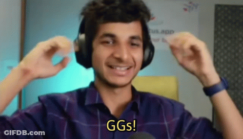 Man With Headphones Smiling Says Ggs GIF