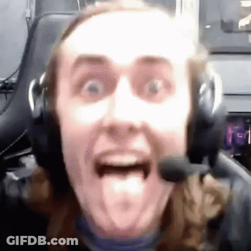 Man With Headphones Sticking Tongue Out GIF