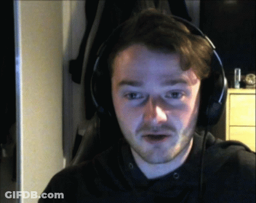 Man With Headphones Surprised GIF