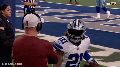 Man With Headphones Watching Football Player 21 GIF