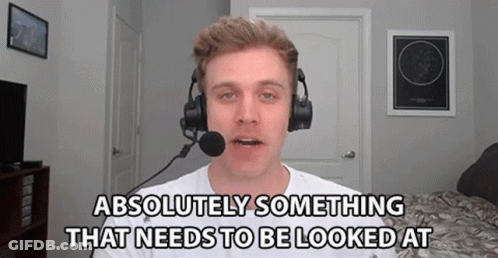 Man With Headset Says Absolutely Something That Needs To Be Looked At GIF