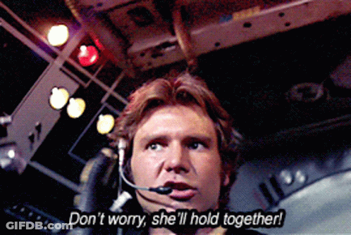 Man With Headset Says Don't Worry She'll Hold Together GIF