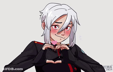 Man With Heart In Front Of Face 2024 GIF