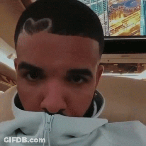 Man With Heart In Hair GIF