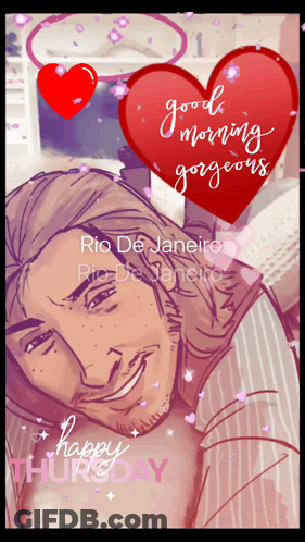 Man With Heart Saying Good Morning Gorgeous Happy Thursday GIF
