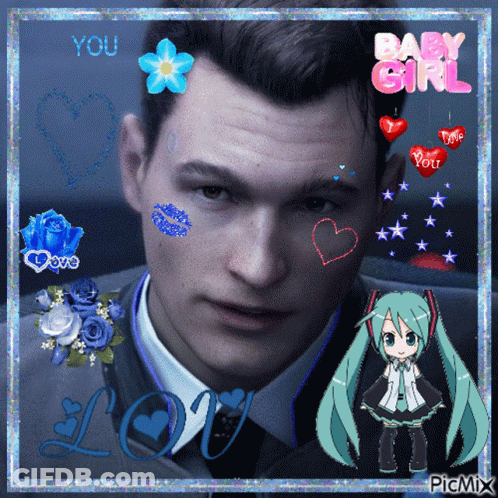 Man With Hearts Saying Baby Girl GIF