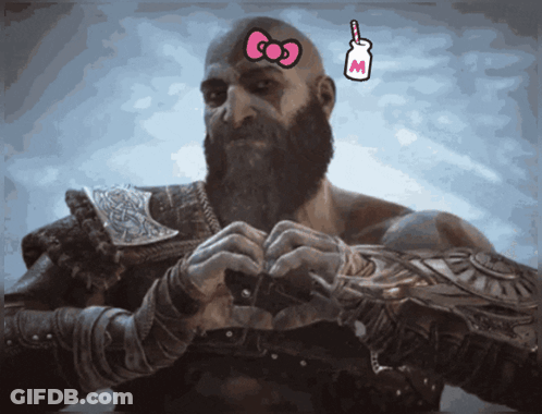 Man With Hello Kitty Bow GIF