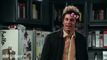 Man With Hello Kitty Bow GIF