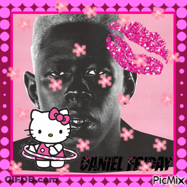 Man With Hello Kitty On Face And Daniel Freak GIF