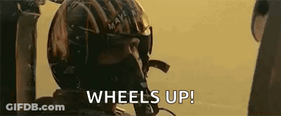 Man With Helmet And Goggles In Desert GIF