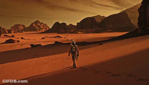 Man With Helmet In Desert GIF
