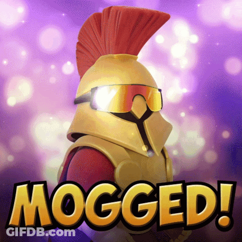 Man With Helmet Mogged GIF