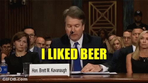 Man With Hon Brett M Kavanagh Sign GIF
