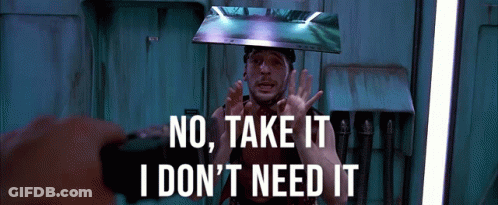 Man With Hood Says No Take It I Don't Need It GIF