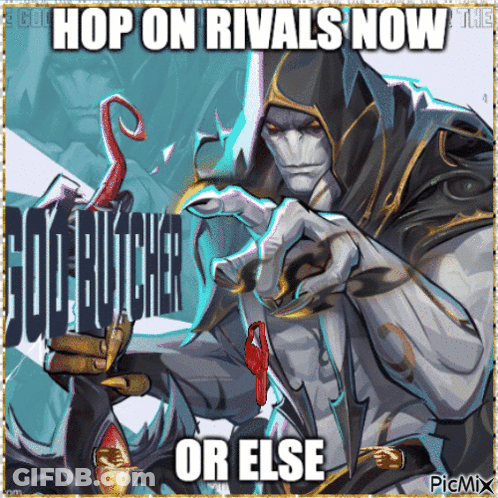 Man With Hop On Rivals Now The God Butcher Or Else GIF