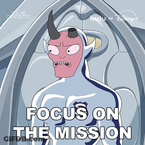 Man With Horns Focus On The Mission GIF