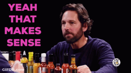 Man With Hot Sauce Yeah That Makes Sense GIF