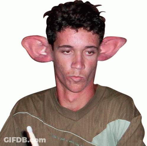 Man With Huge Ears Shirt Says Life Is But A Waiting Game GIF