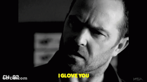 Man With I Love You Text GIF