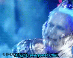 Man With Ice On Face Saying Chill GIF