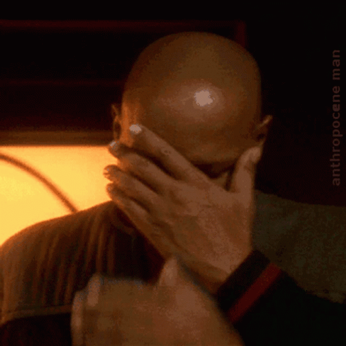 Man With Infinite Facepalm GIF
