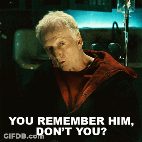 Man With IV Saying You Remember Him Don't You GIF