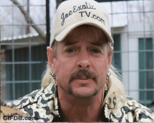 Man With Joe Exotic TV.com Hat GIF