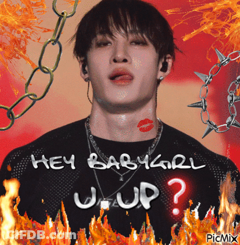Man With Kiss And Hey Babygirl U-Up GIF